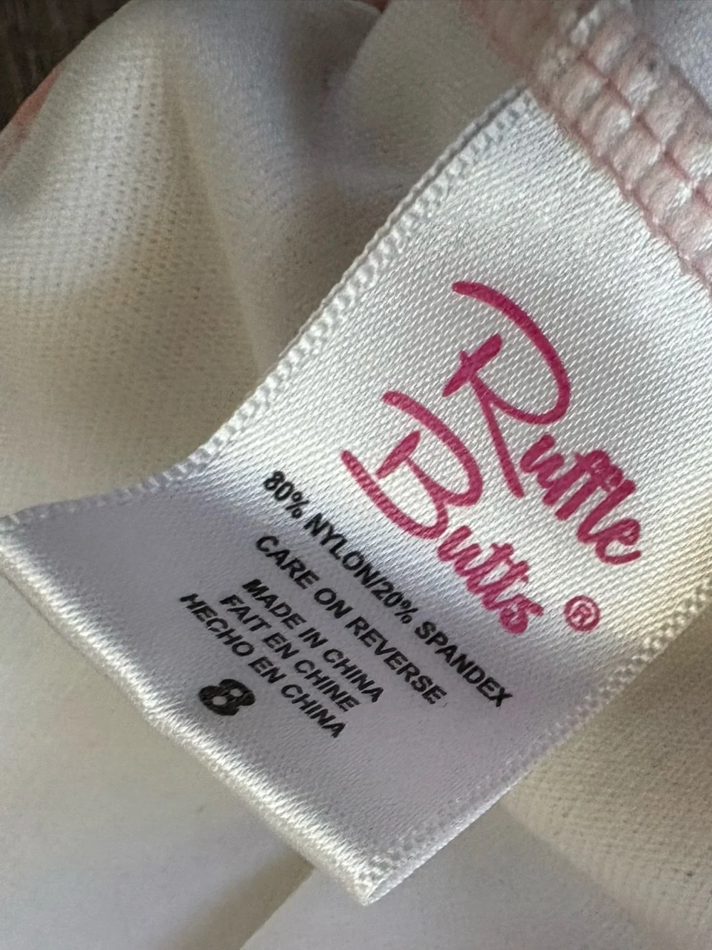 8 ruffle butts White and Pink Intimates Briefs
